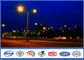 Q345 鋼鉄物質的な駐車場ライト ポスト、多彩な絵画金属の街灯柱 8M/10M